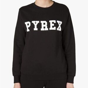 Pyrex Black Sweatshirt with White Logo Size XS